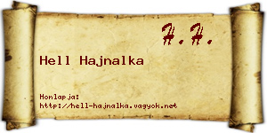 Hell Hajnalka névjegykártya