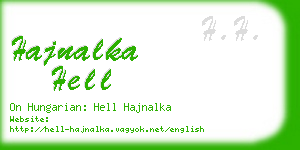 hajnalka hell business card